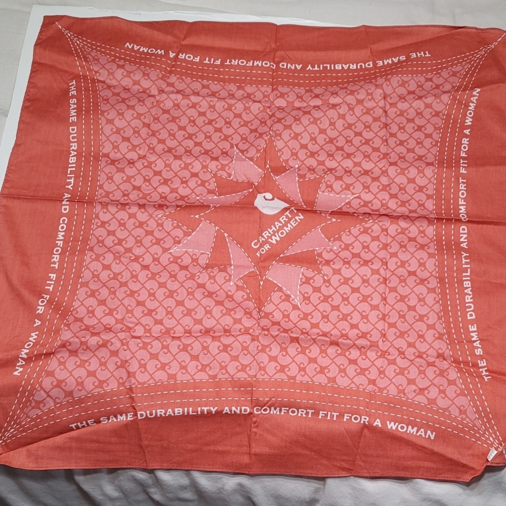 Bandana Women's Carhartt 21" x 21" peach 🍑Handkerchief Scarf